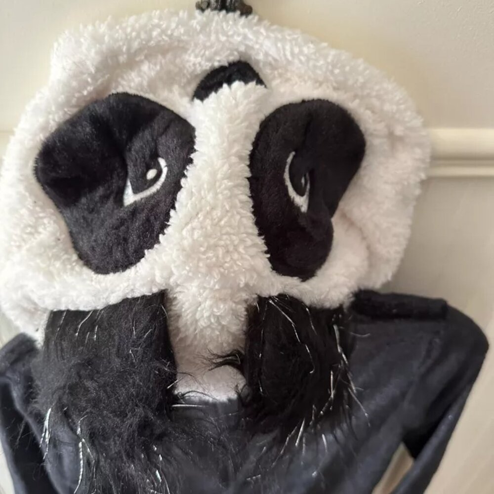 Womens Panda Bear Union Suit One Piece Plush Hooded Costume Pajamas Size… - Picture 6 of 8
